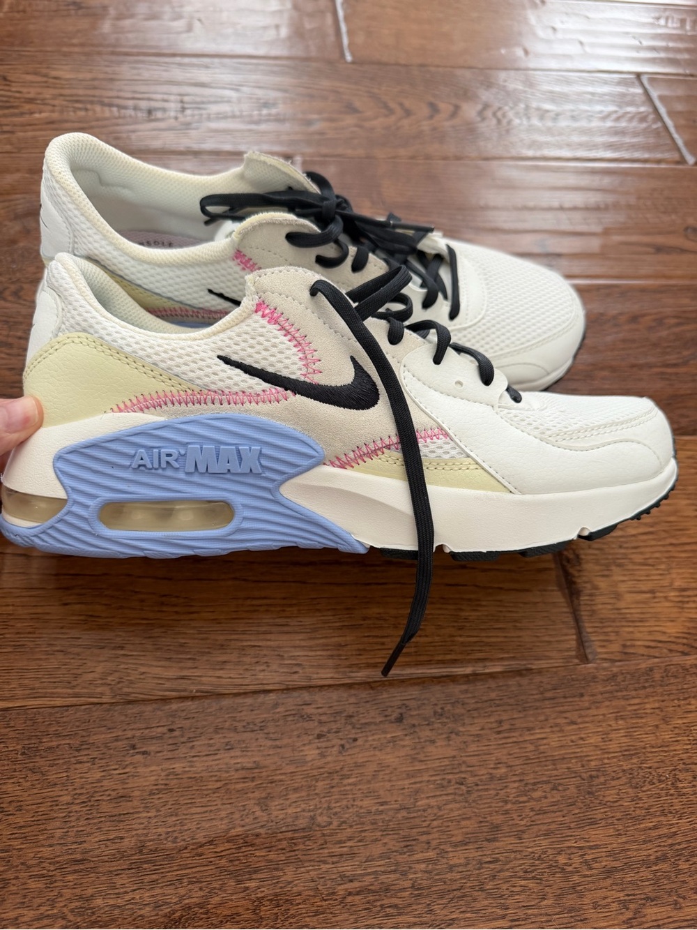 Nike Women’s Air Max Sneakers in White, Black & Pastel Blue